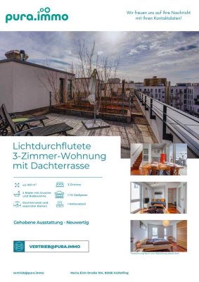 Lichtdurchflutete 3-Zimmer-Wohnung mit Dachterrasse