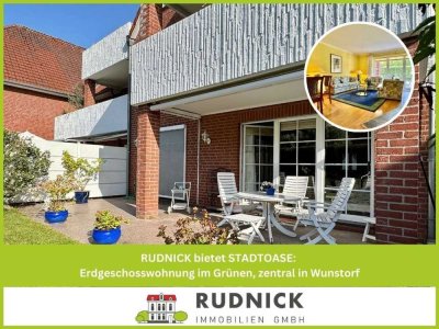 RUDNICK bietet STADTOASE: Erdgeschosswohnung im Grünen, zentral in Wunstorf