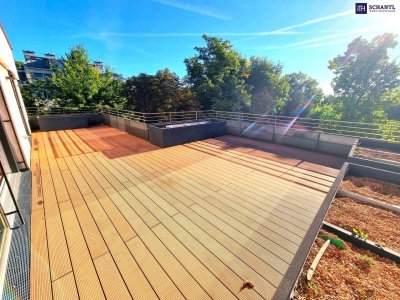 Döbling Deluxe! Viel Ruhe, Raum und eine Riesenterrasse mit Blick ins Grüne! Großzügige 4 Zimmer + Absolut beste Infrastruktur + Straßenbahn vor der Türe! Ihr Neubau-Paradies!