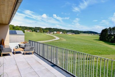 Luxuriöses Penthaus in Eggelsberg mit großer Dachterrasse in Ruhelage und unverbaubarer Aussicht (provisionsfrei)