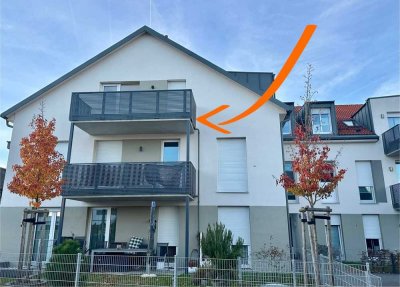 Großzügige 2-Zimmer-Neubauwohnung im DG mit großem Balkon und Tiefgarage