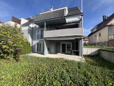 3-Raum-Erdgeschosswohnung mit großer Terrasse und Garten