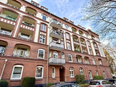 2-Zimmer-Altbauwohnung mit 
Balkon in Barmbek-Süd