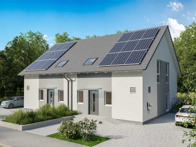 Exklusiv & effizient - stilvolles Doppelhaus mit Traumgrundstück & Garten