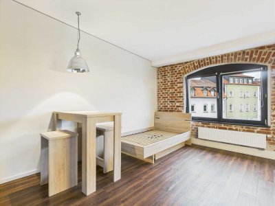 Ab sofort | Voll möbliertes 1-Zimmer-Apartment in der historischen "Alten Werkshalle"