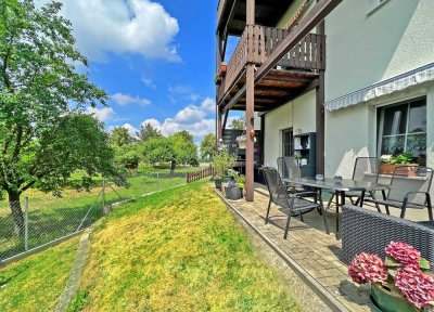 Moderne 2-RW im EG* Terrasse & Süd-Balkon* EBK* Tageslichtbad m. Wanne* SP* Gäste-WC* grüne Lage*