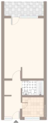 Demnächst frei! 1-Zimmer-Wohnung in Mönchengladbach Bonnenbroich - Geneicken
