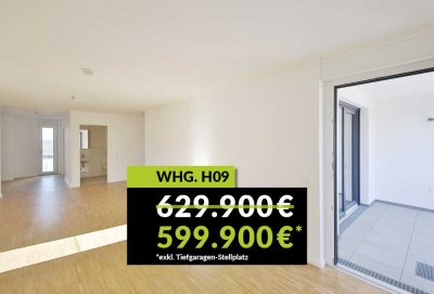 Exklusive 3-Zimmer Wohnung:  Schwellenloser Übergang zum Balkon für mehr Komfort