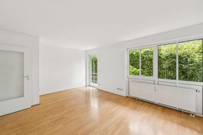 Idealer Grundriss, Süd-Terrasse und eigener Garten: 3-Zimmer Wohnung in ruhiger Lage vom Fasangarten