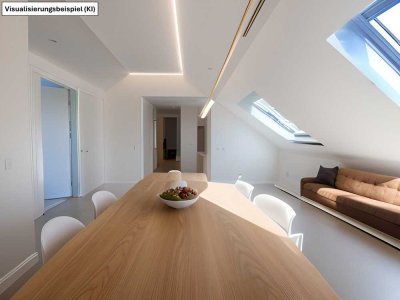 Für Individualisten: Schöne 2,5 Zi.DG-Maisonette mit großem Balkon