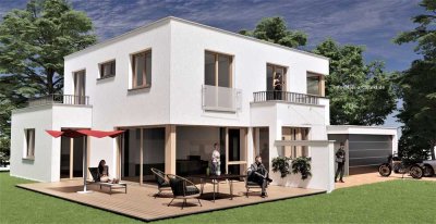 Effizienzhaus A+, KfW 40, mit Grundstück, Wohnkeller, Fußbodenheizung, PV-Anlage und Garage