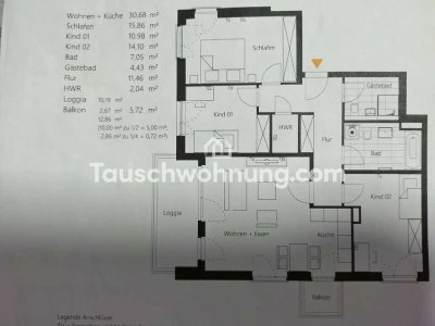 Tauschwohnung: 4-Raumwohnung