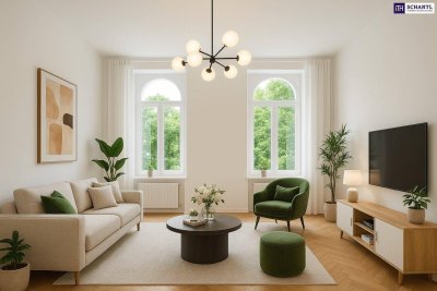 Elegante Altbauwohnung im Erstbezug nach Sanierung!! + Parkblick + großzügige Raumgestaltung