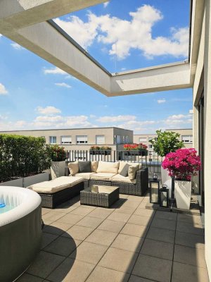 Exklusive Penthouse-Wohnung mit gehobener Innenausstattung und 38qm Süd-Dachterrasse