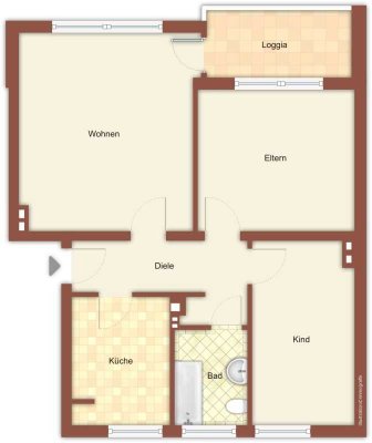 Ab sofort frei ! gut geschnitte 3-Zimmer-Wohnung mit Balkon iin Rheindahlen