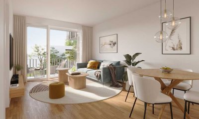 Exklusive 2-Zimmer-Wohnung mit Loggia und offenem Wohn-, Koch- und Essbereich!