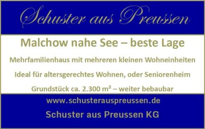 Schuster aus Preussen - Malchow nahe See - freies Mehrfamilienhaus mit mehreren kleinen Einheiten...