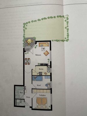 Gepflegte 3,5-Zimmer Erdgeschosswohnung in Murr