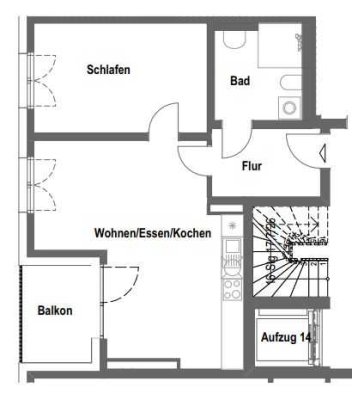 2 Zimmer - Wohnberechtigungsschein EK-Stufe 2 unabdingbar!