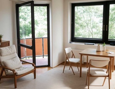 Gepflegte 1-Zimmer-Wohnung mit Balkon in Augsburg-Lechhausen – möbliert, Stellplatz