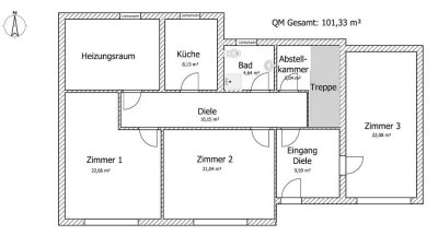 3-Zimmer Souterrain Wohnung mit eigenem Eingang, Terasse und Stellplatz in Lehmen