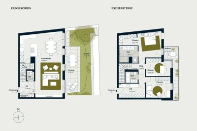 GRÜNE RUHEOASE AUF ZWEI EBENEN – MAISONETTE MIT GARTENFLAIR