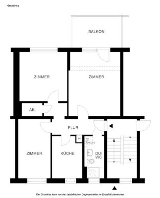 Helle 3-Zimmer Wohnung mit Balkon im 3. OG in Wolfsburg-Laagberg