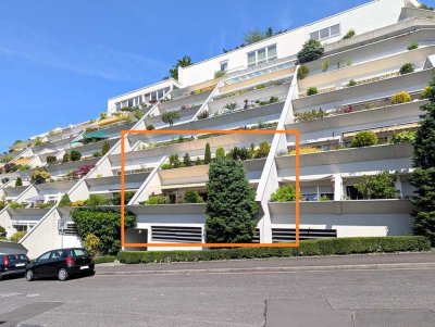 Helle 2-Zimmer-Wohnung mit großer Sonnenterrasse im Zentrum von Bergisch Gladbach