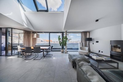 Exklusive Penthouse-Maisonette mit Panoramablick – Direkt am Esterhazypark &amp; Haus des Meeres!