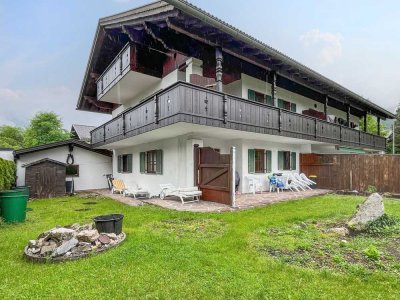 Garmisch: Große 2-Zimmer-Gartenwohnung in klassischer Wohnlage - vermietet