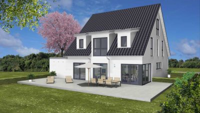 Düsseldorf,  1a-Lage, moderne freistehende  Villa, Südlage, großes Grundstück