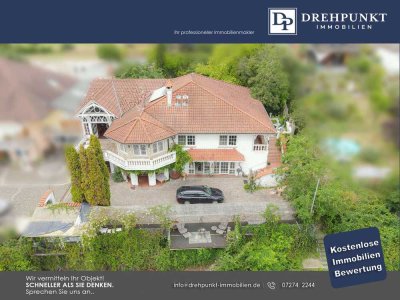 Repräsentatives Anwesen mit mediterranem Luxus – Pool, Veranda, Parkgarten & Flussblick