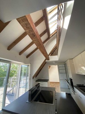 Fachwerk 4 Zi-Maisonette mit Dachterrasse in Schwäbisch Hall