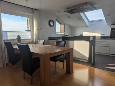 Exklusive Maisonette-Wohnung am Feldrand mit Panoramablick