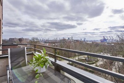 Stylische, möblierte Zwei Zimmer Wohnung mit Elbblick und zwei Balkonen