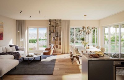 ELEGANTE VILLENHÄLFTE MIT HERRLICHEM GARTEN - EXKLUSIVER NEUBAU