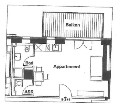 Vollmöbliertes 1 Zi.-Apartment für Studenten