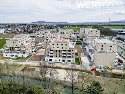 St. Pölten. Top 1/17 geförderte 3 Zimmer Mietwohnung | DG mit Loggia u. Terrasse | 2 Garagenplätze.