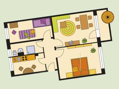 3-Raum Wohnung mit Balkon