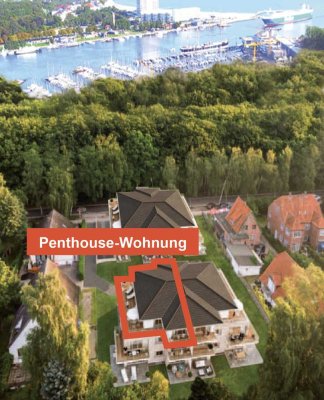 Herrliche Penthouse-Wohnung in Travemünde Priwall, 300 m zum Strand, inkl. Tiefgaragen-Stellplatz