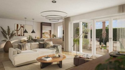 Wohnen mit Garten: 3-Zimmer-Erdgeschosswohnung mit Terrasse nach Westen