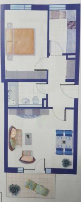 Gepflegte 2-Raum-Wohnung mit gehobener Innenausstattung mit Balkon in Aschaffenburg