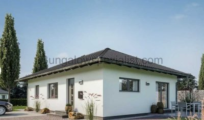 Bungalow 81 Qm 3 Zi.  mit Grundstück  in Hille vom Bungalowspezialisten barrierearm / PV- Analge / F