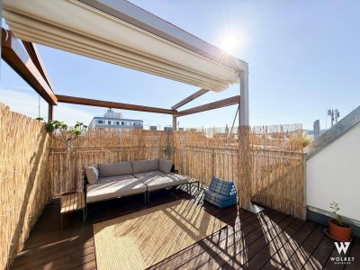 Exklusive Dachgeschosswohnung mit Klimaanlage, sonniger Terrasse &amp; Balkon – Wohnen über den Dächern Wiens