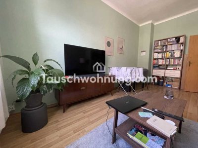 Tauschwohnung: Schöne 2-Raum-Wohnung im grünen Schleußig abzugeben