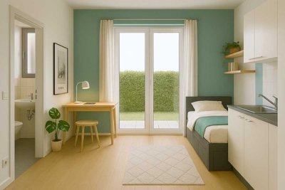 Schönes möbliertes Apartment im Erdgeschoss mit Gartenanteil