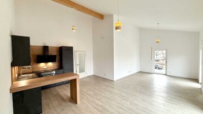 Loft-Neubau-DG-Wohnung 3Z mit großem Balkon, Küche & unvergleichlichen Deckenhöhen in Haar
