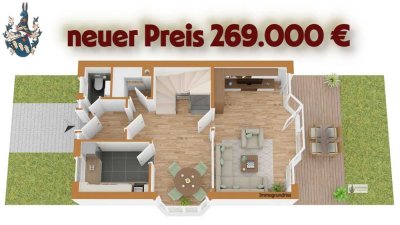 Kleines REH in ruhiger Lage
+ Carport + Garten + Rollläden
sucht neuen Eigentümer