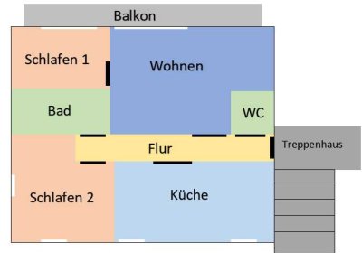 Gepflegte 3-Zimmer-Dachgeschosswohnung mit Balkon und Einbauküche in Übach-Palenberg
