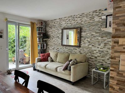 Schöne 4-Zi-Maisonette-Whg mit Garten, Terrasse u. Balkon in absolut ruhiger und zentraler Top-Lage